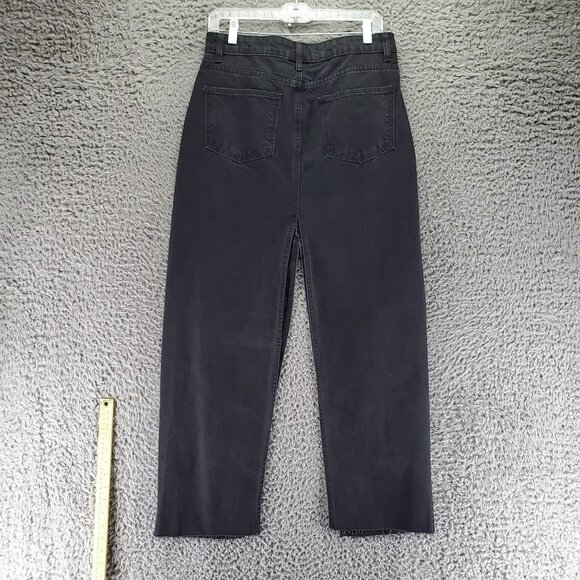 Boohoo Skirt Womens 12 Black Split Front & Back Denim Maxi Skirt *NWT* - Picture 10 of 11